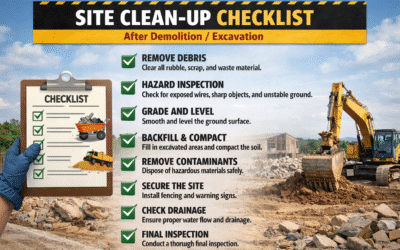 Site Clean-Up Checklist After Demolition or Excavation