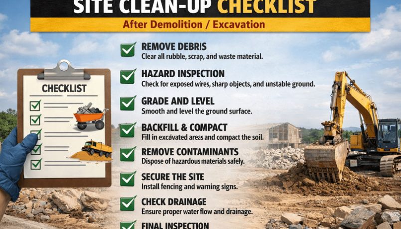 Site Clean-Up Checklist After Demolition or Excavation