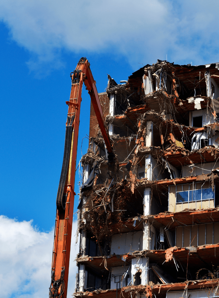High rise demolition works carried out by VWD Group in Melbourne